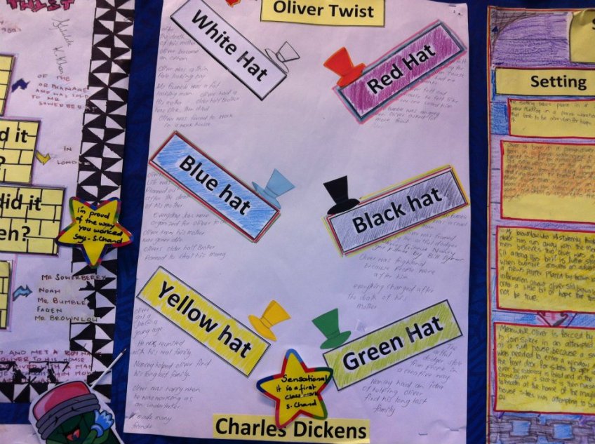 Classroom wall displays at Ferguson Intermediate School