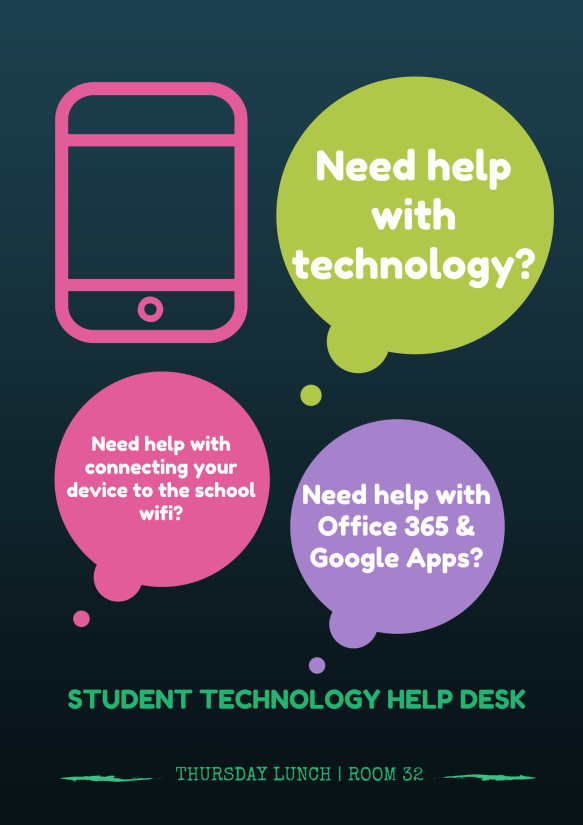 student technology help desk poster